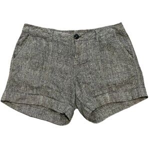 Sundance Gray Linen Blend Shorts Womens Size 4 Stretch Beachy  Pockets Boho